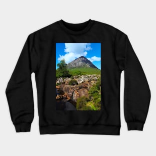 Buachaille Etive Mor in the Highlands of Scotland Crewneck Sweatshirt